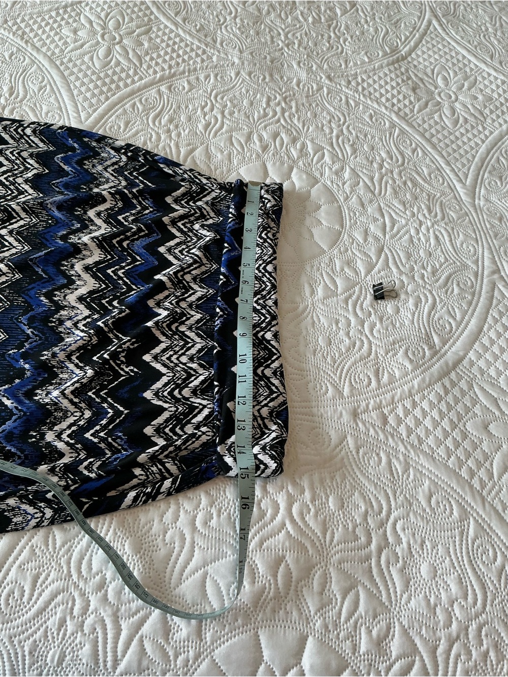 Navy Chevron Midi Skirt - Picture 3 of 3